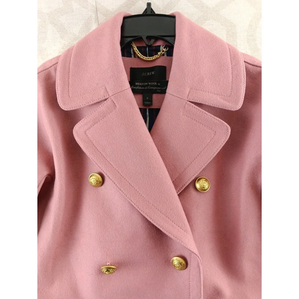JCrew Blazer Womens 0 Pink Melton Wool Sport Jacket - Picture 8 of 8